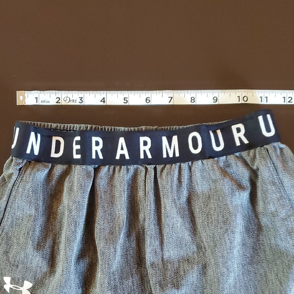Under Armour Women's Black and Gray Athletic Shorts - Picture 2 of 4
